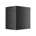 RACK CABINET 19" WALL-MOUNT 12U/600X450 WITH PERFORATED DOOR BLACK LANBERG (FLAT PACK)
