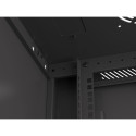 RACK CABINET 19" WALL-MOUNT 12U/600X450 WITH PERFORATED DOOR BLACK LANBERG (FLAT PACK)