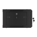 RACK CABINET 19" WALL-MOUNT 4U/600X450 WITH PERFORATED DOOR BLACK LANBERG (FLAT PACK)