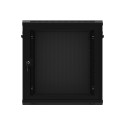 RACK CABINET 19" WALL-MOUNT 12U/600X450 WITH PERFORATED DOOR BLACK LANBERG (FLAT PACK)