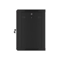 RACK CABINET 19" WALL-MOUNT 12U/600X450 WITH PERFORATED DOOR BLACK LANBERG (FLAT PACK)