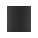 RACK CABINET 19" WALL-MOUNT 12U/600X450 WITH PERFORATED DOOR BLACK LANBERG (FLAT PACK)