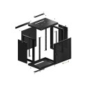 RACK CABINET 19" WALL-MOUNT 12U/600X450 WITH PERFORATED DOOR BLACK LANBERG (FLAT PACK)
