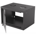 Intellinet Network Cabinet, Wall Mount (Basic), 6U, Usable Depth 340mm/Width 485mm, Black, Flatpack,