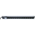 Intellinet Vertical Rackmount 12-Way Power Strip - German Type, With Single Air Switch, No Surge Pro