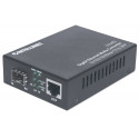 Intellinet Gigabit Ethernet to SFP Media Converter, 10/100/1000Base-Tx to SFP slot, empty (Euro 2-pi