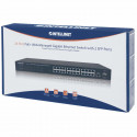 Intellinet 24-Port Gigabit Ethernet PoE+ Web-Managed Switch with 2 SFP Ports, 24 x PoE ports, IEEE 8