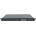 Intellinet 24-Port Gigabit Ethernet Switch with 2 SFP Ports, 24 x 10/100/1000 Mbps RJ45 Ports + 2 x 