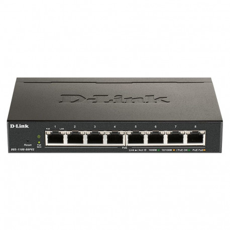 "8P D-Link DGS-1100-08PV2 - Managed - L2/L3 - Gigabit Ethernet (10/100/1000) - Vollduplex - Power ov