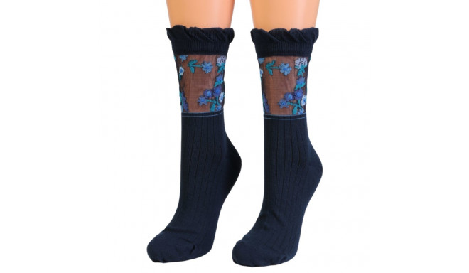 SOKISAHTEL ASHER tumesinised lillelised sokid 444