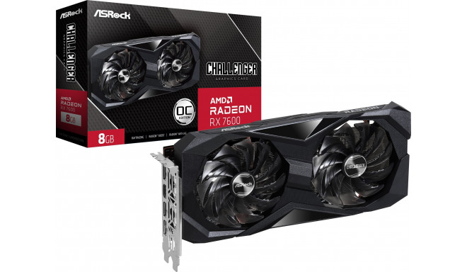 ASRock Radeon RX 7600 Challenger OC 8GB GDDR6 graphics card (RX 7600 CL 8GO)