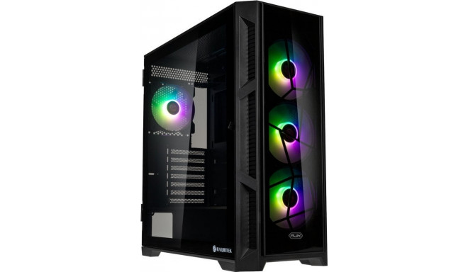 Raijintek PONOS Ultra midi-tower, karastatud klaas, must