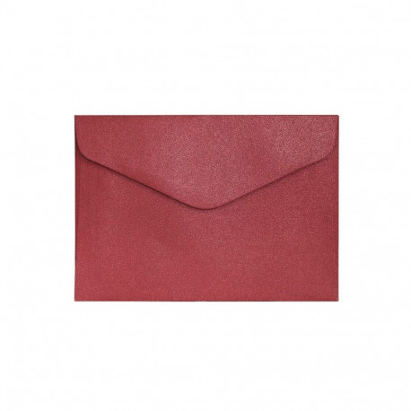 Metallik ümbrik Pearl Red C5 - 10tk