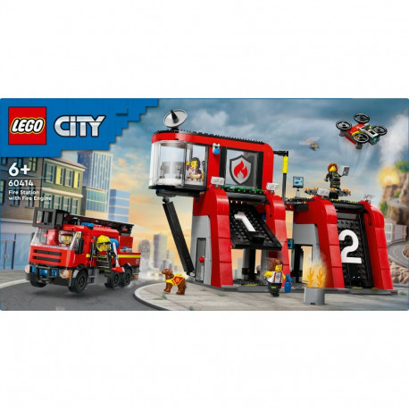 "LEGO City Feuerwehrstation mit Drehleiterfahrzeug 60414"