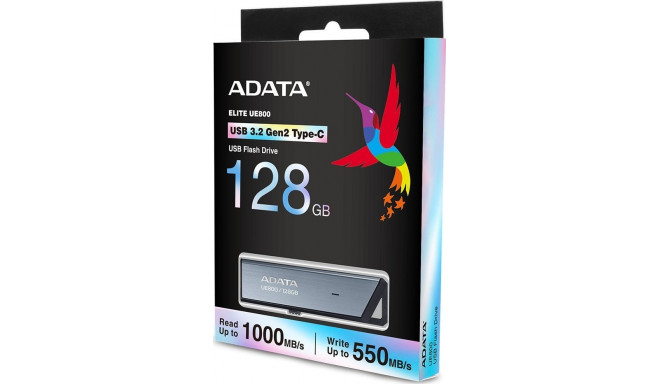 ADATA  MEMORY DRIVE FLASH USB-C 128GB/SILV AELI-UE800-128G-CSG