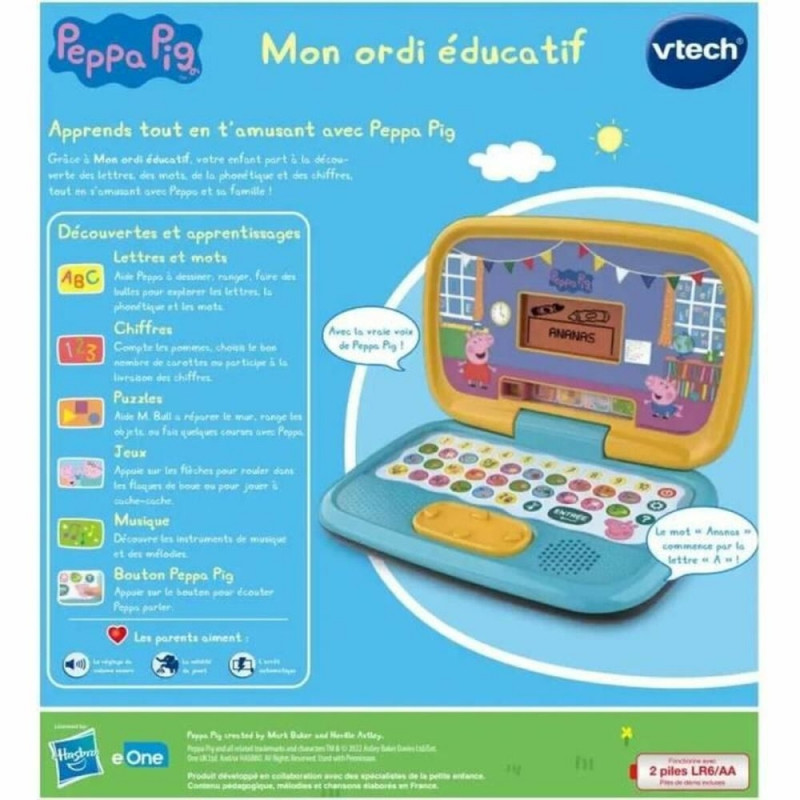 Laptop computer Vtech Peppa Pig 3-6 years Interactive Toy Gaming