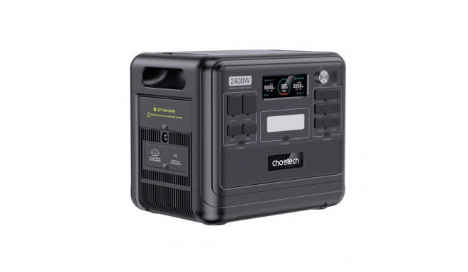 Choetech BS008 2400W USB-A / USB-C / XT60 / DC5521 / AC power station - black