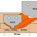 HW KNIFE (PROFILE D2) 20X20X2