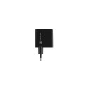 USB CHARGER NATEC RIBERA GAN 1X USB-A + 1X USB-C 65W BLACK