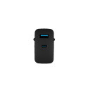 USB CHARGER NATEC RIBERA GAN 1X USB-A + 1X USB-C 45W BLACK