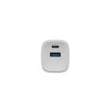 USB CHARGER NATEC RIBERA GAN 1X USB-A + 1X USB-C 30W WHITE