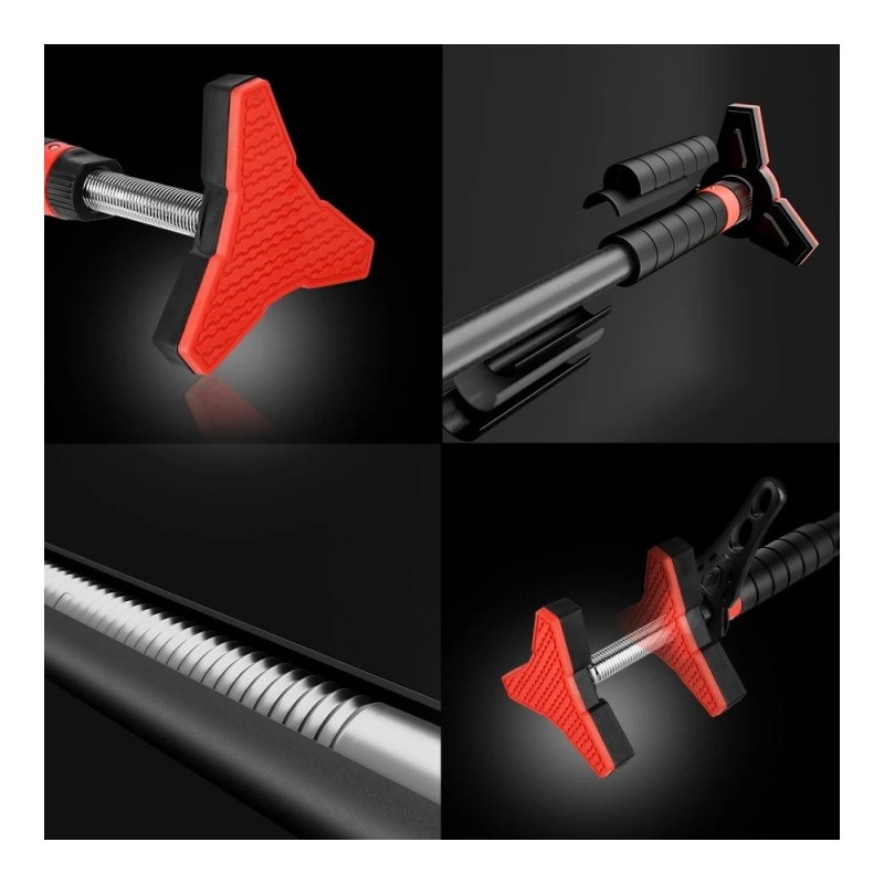 HMS DD400 Barra Per Trazioni Con Livella | Larghezza Regolabile 70-106 Cm, Pull-up Bar Da Porta, Attrezzo Palestra Casa