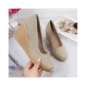 Leather pumps on the wedge Filippo W PAW339D beige (39)