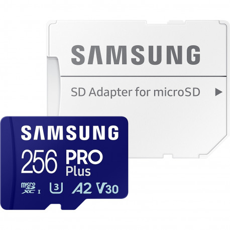 SAMSUNG PRO Plus 256 GB microSDXC (2023), memory card (blue, UHS-I U3, Class 10, V30, A2)