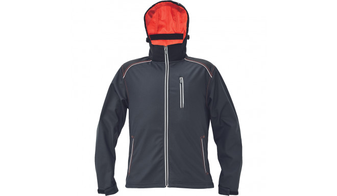 Cerva Knoxfield softshell jakk must oranž 2XL