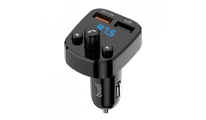 Car transmitter with microphone Budi T03, USB QC 3.0 + USB