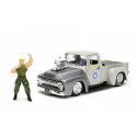 Vehicle with figure Street Fighter 1956 Ford Pickup 1/24