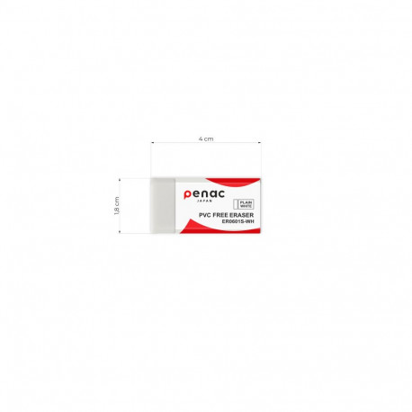 Kustukumm Penac Plain White TPR, 40x19x12mm