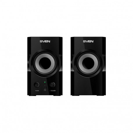 SVEN SPS-606 2x3W, Headphone front jack, Front power button and the volume control