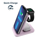 CANYON WS-304, Foldable 3in1 Wireless charger, with touch button for Running water light, Input 9V/2
