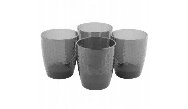 Cambridge CM07650GEU7 Fete Hammered 4pcs tumbler set grey