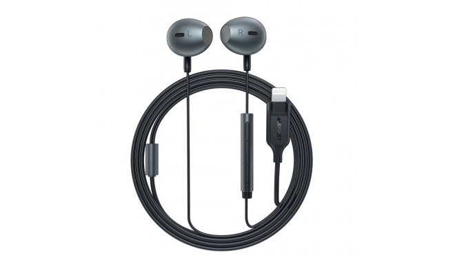 Acefast L1 in-ear headphones with Lightning connector, microphone and remote control 1.2 m - black