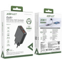 Acefast A69 PD 30W GaN USB-A USB-C nástěnná nabíječka - černá