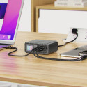Acefast Z4 PD 218W GaN 3 x USB-C + USB-A multifunkční adaptér se 4 porty – šedá