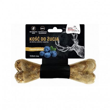 SYTA MICHA Deer skin and berry bone - dog treat - 13.5 cm