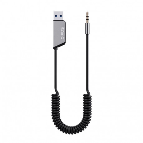 Savio TR-16 saatja AUX adapter käed-vabad funktsiooniga, Bluetooth 5.3, Google Assistant/Siri