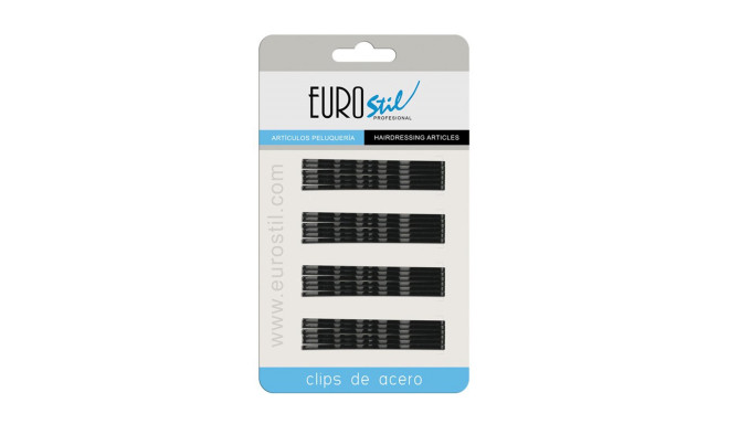 EUROSTIL ONDULADOS CLIPS ACERO NEGRO NEGRO 70MM PACK 1UN