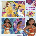 Набор из 2 пазлов Princesses Disney Bella + Vaiana 25 Предметы