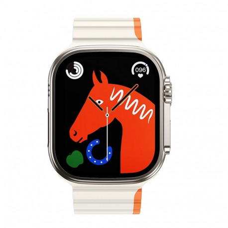 Apple watch band Hoco magnetic silicone 42 / 44 / 45 / 49 mm AS102 starlight with orange