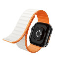 HOCO magnetic silicone strap for Apple Watch 42 / 44 / 45 / 49 mm AS102 starlight with orange