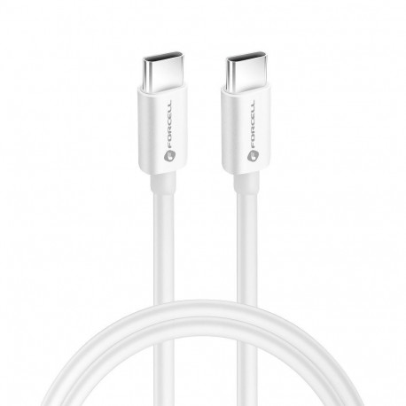 Cable USB C to USB C Forcell F-Energy QC4.0 PD 3A 60W 0,25 m C338 white