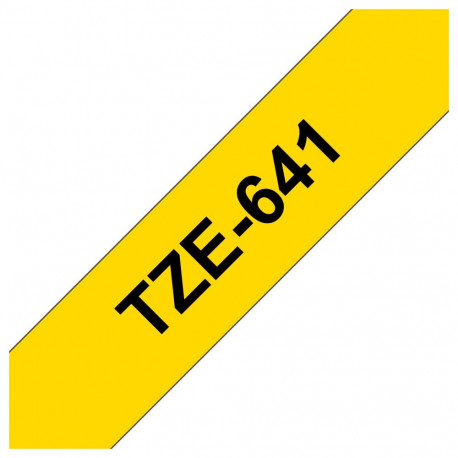 Kleepkirjalint Brother TZE-641 kollane, must tekst, laius 18mm