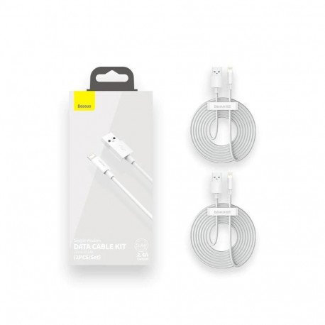 Baseus CABLE LIGHTNING TO USB 1.5M/2PCS WHITE TZCALZJ-02