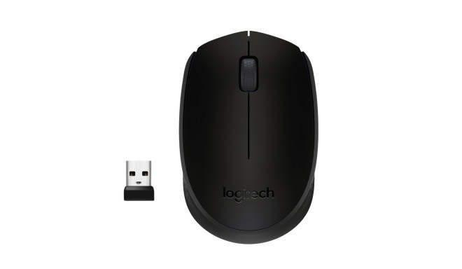 Logitech B170 optische USB-Maus kabellos schwarz