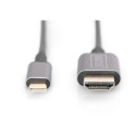 "Digitus USB-C > HDMI (ST-ST) 1,8m Adapterkabel 4K UHD 30Hz Black"