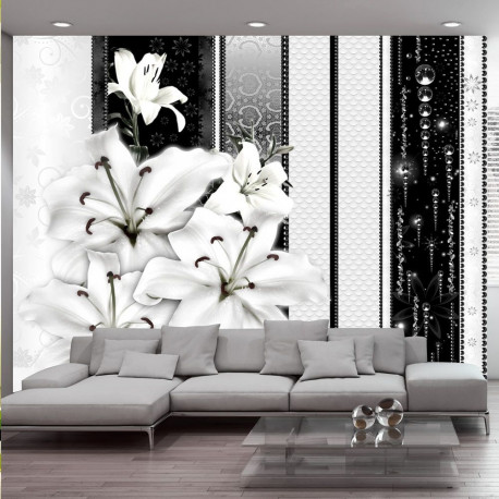 Fototapeet - Crying lilies in white - 400x280